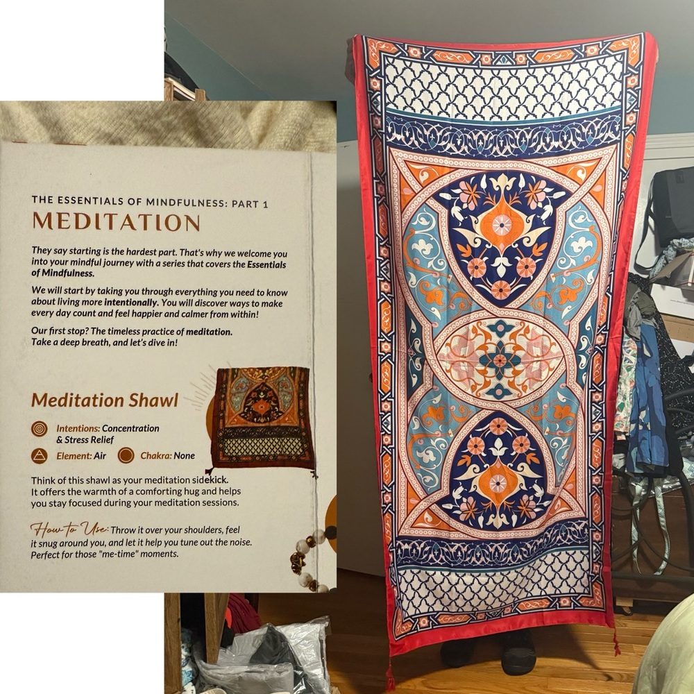 Mindful Souls Meditation Shawl - NEW (did not come with tags)